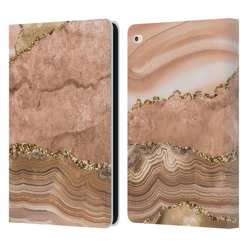UtArt Wild Cat Marble Beige Gold Leather Book Wallet Case Cover For Apple iPad Air 2 (2014)