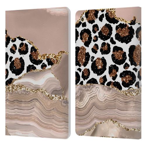 UtArt Wild Cat Marble Cheetah Waves Leather Book Wallet Case Cover For Apple iPad mini 4