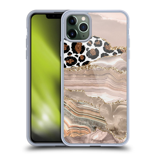 UtArt Wild Cat Marble Cheetah Waves Soft Gel Case for Apple iPhone 11 Pro Max