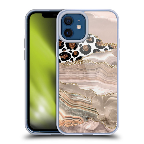 UtArt Wild Cat Marble Cheetah Waves Soft Gel Case for Apple iPhone 12 / iPhone 12 Pro