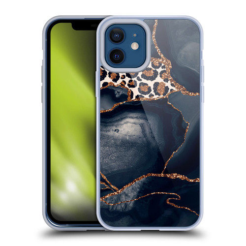 UtArt Wild Cat Marble Leopard Soft Gel Case for Apple iPhone 12 / iPhone 12 Pro