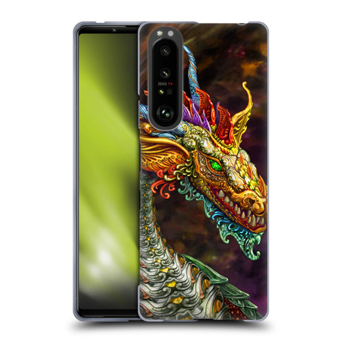 Myles Pinkney Mythical Silver Dragon Soft Gel Case for Sony Xperia 1 III