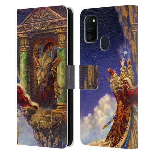 Myles Pinkney Mythical Dragon's Eye Leather Book Wallet Case Cover For Samsung Galaxy M30s (2019)/M21 (2020)