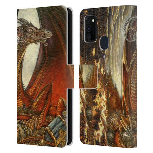 Myles Pinkney Mythical Treasure Dragon Leather Book Wallet Case Cover For Samsung Galaxy M30s (2019)/M21 (2020)