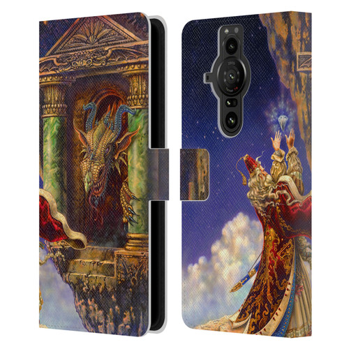 Myles Pinkney Mythical Dragon's Eye Leather Book Wallet Case Cover For Sony Xperia Pro-I