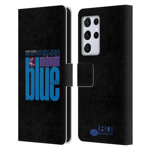 Blue Note Records Albums 2 Kenny Burell Midnight Blue Leather Book Wallet Case Cover For Samsung Galaxy S21 Ultra 5G