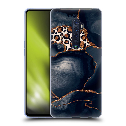 UtArt Wild Cat Marble Leopard Soft Gel Case for OPPO Reno 2