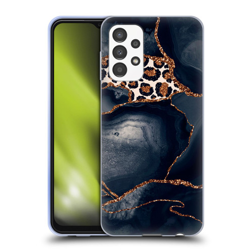 UtArt Wild Cat Marble Leopard Soft Gel Case for Samsung Galaxy A13 (2022)