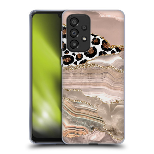 UtArt Wild Cat Marble Cheetah Waves Soft Gel Case for Samsung Galaxy A33 5G (2022)
