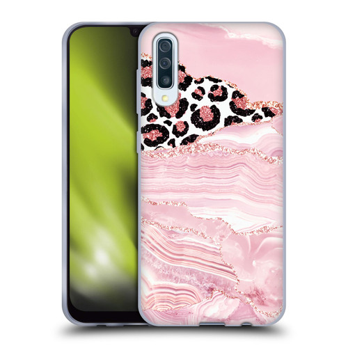 UtArt Wild Cat Marble Pink Glitter Soft Gel Case for Samsung Galaxy A50/A30s (2019)