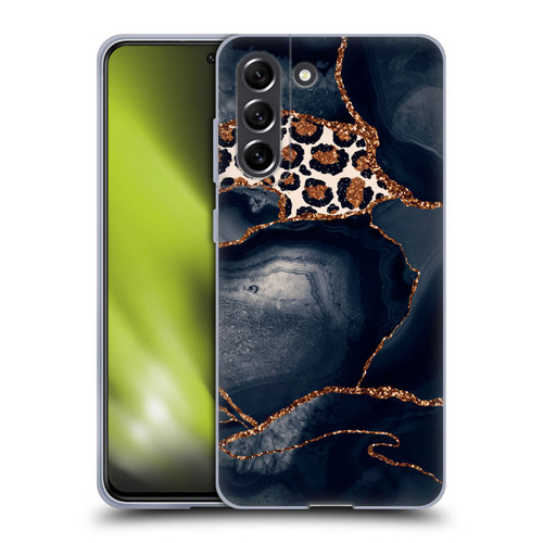 UtArt Wild Cat Marble Leopard Soft Gel Case for Samsung Galaxy S21 FE 5G