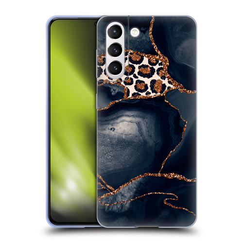 UtArt Wild Cat Marble Leopard Soft Gel Case for Samsung Galaxy S21 5G