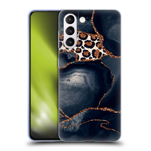 UtArt Wild Cat Marble Leopard Soft Gel Case for Samsung Galaxy S21+ 5G