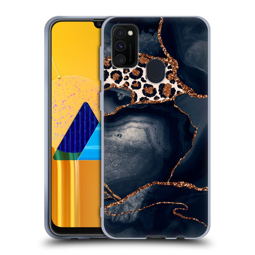 UtArt Wild Cat Marble Leopard Soft Gel Case for Samsung Galaxy M30s (2019)/M21 (2020)