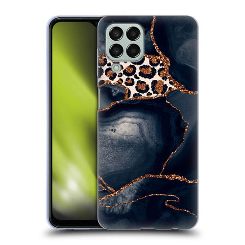 UtArt Wild Cat Marble Leopard Soft Gel Case for Samsung Galaxy M33 (2022)