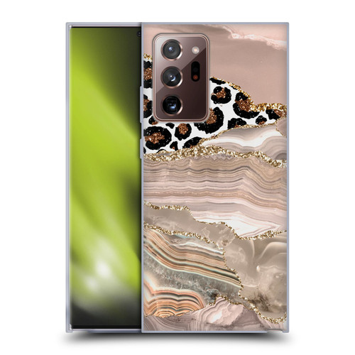 UtArt Wild Cat Marble Cheetah Waves Soft Gel Case for Samsung Galaxy Note20 Ultra / 5G
