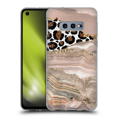 UtArt Wild Cat Marble Cheetah Waves Soft Gel Case for Samsung Galaxy S10e
