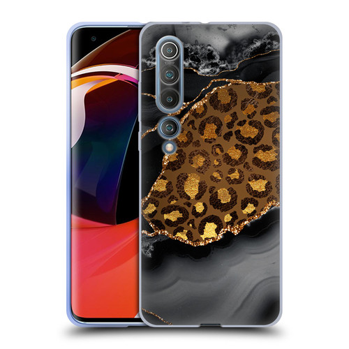 UtArt Wild Cat Marble Dark Gilded Leopard Soft Gel Case for Xiaomi Mi 10 5G / Mi 10 Pro 5G