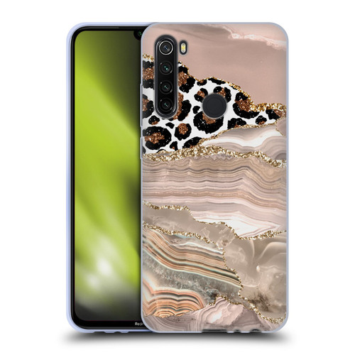 UtArt Wild Cat Marble Cheetah Waves Soft Gel Case for Xiaomi Redmi Note 8T