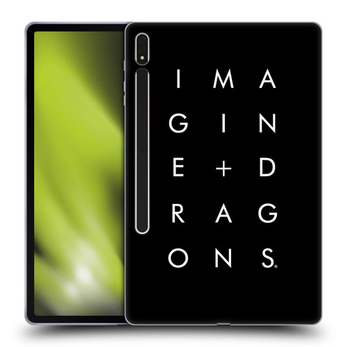 Imagine Dragons Key Art Stacked Logo Soft Gel Case for Samsung Galaxy Tab S8 Plus