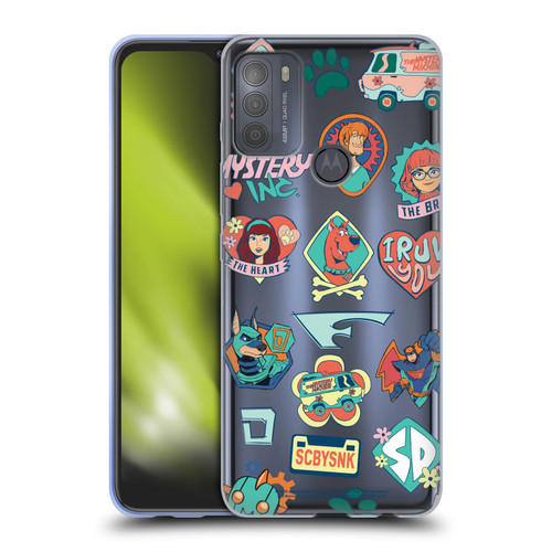 Scoob! Scooby-Doo Movie Graphics Retro Icons Soft Gel Case for Motorola Moto G50