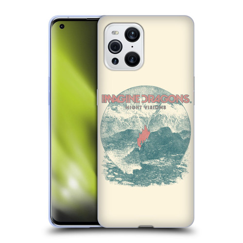 Imagine Dragons Key Art Flame Night Visions Soft Gel Case for OPPO Find X3 / Pro