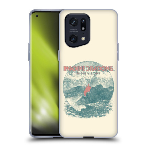 Imagine Dragons Key Art Flame Night Visions Soft Gel Case for OPPO Find X5 Pro