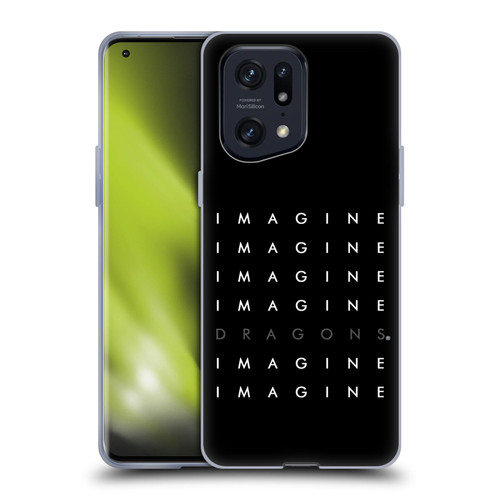 Imagine Dragons Key Art Logo Repeat Soft Gel Case for OPPO Find X5 Pro