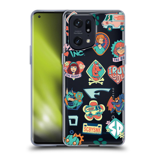 Scoob! Scooby-Doo Movie Graphics Retro Icons Soft Gel Case for OPPO Find X5 Pro