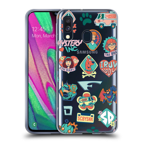 Scoob! Scooby-Doo Movie Graphics Retro Icons Soft Gel Case for Samsung Galaxy A40 (2019)