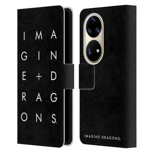 Imagine Dragons Key Art Stacked Logo Leather Book Wallet Case Cover For Huawei P50 Pro