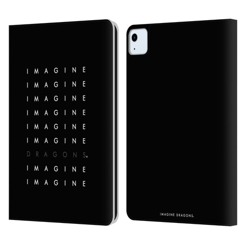 Imagine Dragons Key Art Logo Repeat Leather Book Wallet Case Cover For Apple iPad Air 2020 / 2022