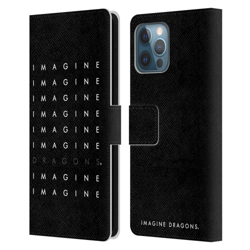 Imagine Dragons Key Art Logo Repeat Leather Book Wallet Case Cover For Apple iPhone 12 Pro Max
