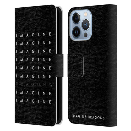 Imagine Dragons Key Art Logo Repeat Leather Book Wallet Case Cover For Apple iPhone 13 Pro