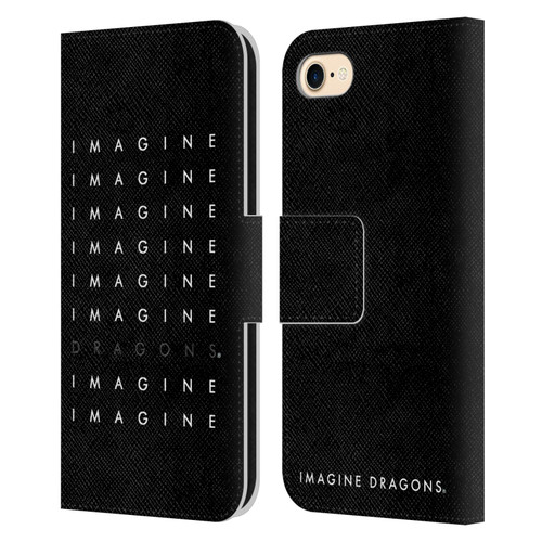 Imagine Dragons Key Art Logo Repeat Leather Book Wallet Case Cover For Apple iPhone 7 / 8 / SE 2020 & 2022