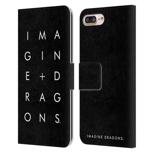 Imagine Dragons Key Art Stacked Logo Leather Book Wallet Case Cover For Apple iPhone 7 Plus / iPhone 8 Plus