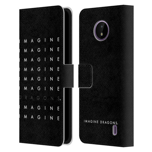 Imagine Dragons Key Art Logo Repeat Leather Book Wallet Case Cover For Nokia C10 / C20