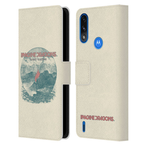 Imagine Dragons Key Art Flame Night Visions Leather Book Wallet Case Cover For Motorola Moto E7 Power / Moto E7i Power