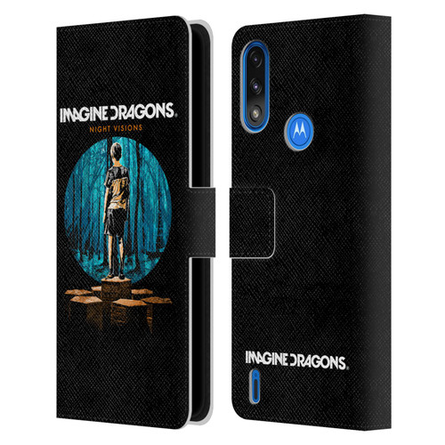 Imagine Dragons Key Art Night Visions Painted Leather Book Wallet Case Cover For Motorola Moto E7 Power / Moto E7i Power