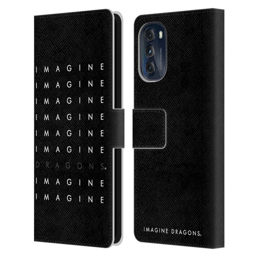 Imagine Dragons Key Art Logo Repeat Leather Book Wallet Case Cover For Motorola Moto G (2022)