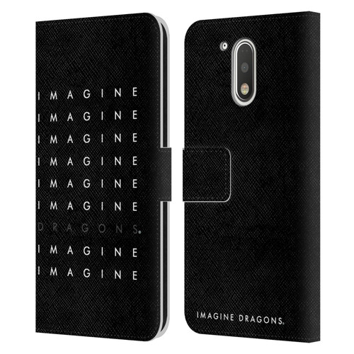 Imagine Dragons Key Art Logo Repeat Leather Book Wallet Case Cover For Motorola Moto G41