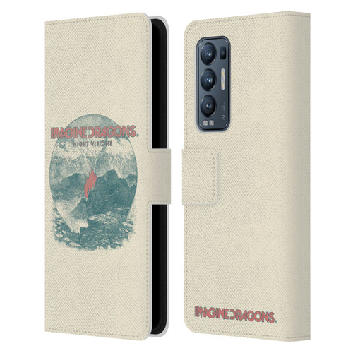 Imagine Dragons Key Art Flame Night Visions Leather Book Wallet Case Cover For OPPO Find X3 Neo / Reno5 Pro+ 5G