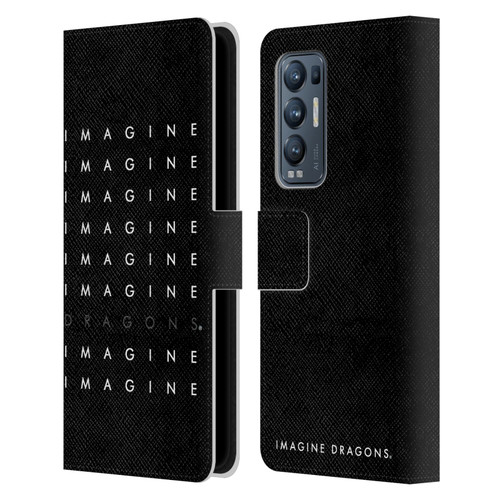 Imagine Dragons Key Art Logo Repeat Leather Book Wallet Case Cover For OPPO Find X3 Neo / Reno5 Pro+ 5G