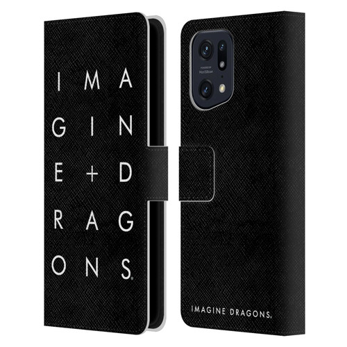 Imagine Dragons Key Art Stacked Logo Leather Book Wallet Case Cover For OPPO Find X5