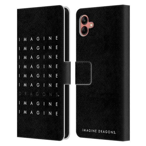 Imagine Dragons Key Art Logo Repeat Leather Book Wallet Case Cover For Samsung Galaxy A04 (2022)