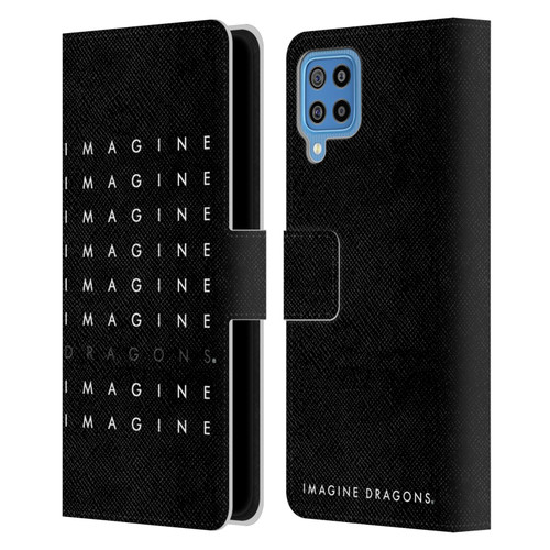 Imagine Dragons Key Art Logo Repeat Leather Book Wallet Case Cover For Samsung Galaxy F22 (2021)