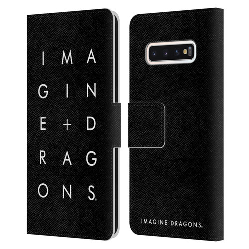 Imagine Dragons Key Art Stacked Logo Leather Book Wallet Case Cover For Samsung Galaxy S10