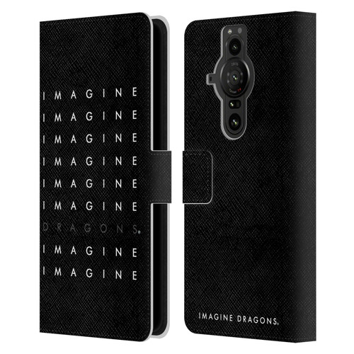 Imagine Dragons Key Art Logo Repeat Leather Book Wallet Case Cover For Sony Xperia Pro-I