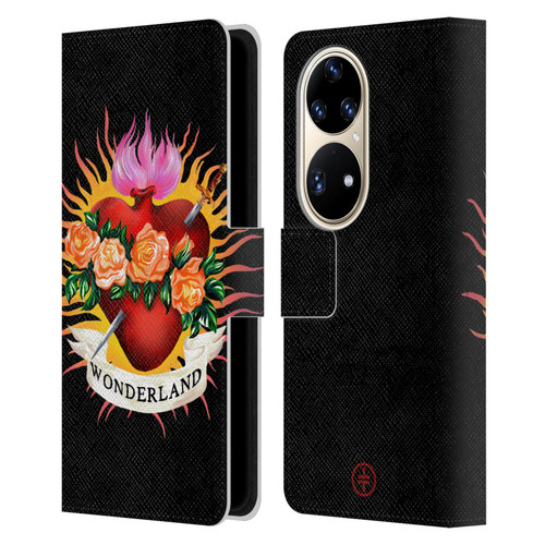 Take That Wonderland Heart Leather Book Wallet Case Cover For Huawei P50 Pro