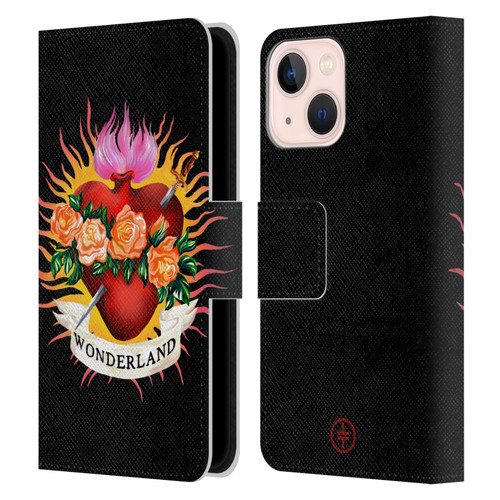 Take That Wonderland Heart Leather Book Wallet Case Cover For Apple iPhone 13 Mini